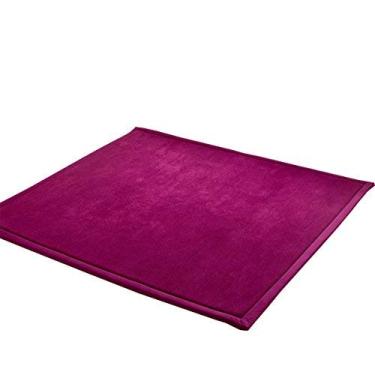 Imagem de V-mix Tapete de Brincar para Bebês, Tapetes de Pelúcia de Espuma de Pelúcia Feitos À Mão para Bebês, Crianças Pequenas, Crianças, Tapete de Ioga, Tapete de Exercícios, Macio e Espe200*240 Cm,Vermelho