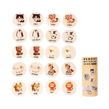 Imagem de Jogo De Memória Colorido De Madeira, Tabuleiro De Xadrez, Quebra-Cabeç