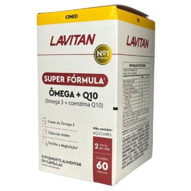 Imagem de Suplemento Alimentar Ômega 3 + Q10 Super Fórmula Lavitan Cimed 60 Cáps