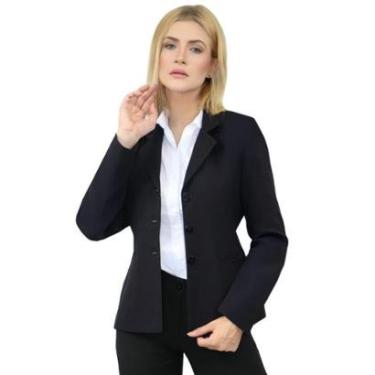 Imagem de Blazer Feminino Alfaiataria Executiva Preto com Elastano-Feminino