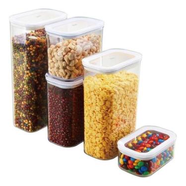 Imagem de Potes Herméticos Alta Resistência Mantimentos Cozinha Tampa - Fontal, 
