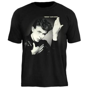 Imagem de Camiseta David Bowie Stamp Unissex em Algodão Manga Curta-Unissex