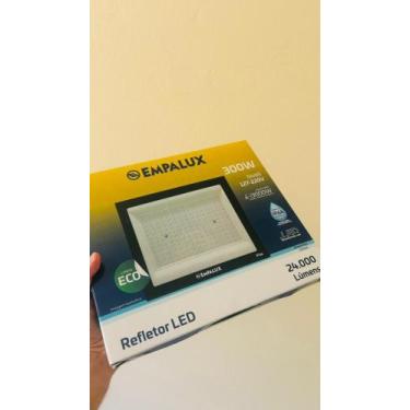 Imagem de Refletor Led 300w Alumínio Ecp Ip66 6500k Empalux Carcaça Preto Luz 65