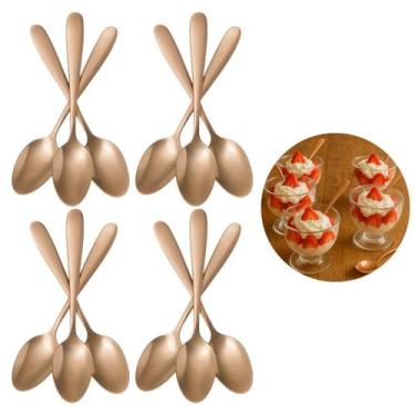 Imagem de Conjunto de 12 Colheres de Sobremesa Rosê em Aço Inox - Chinatown