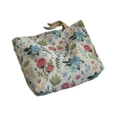 Imagem de Bolsa Tote Feminina Boêmia Étnica De Veludo Cotelê, Bolsa De Ombro Est