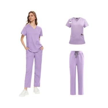 Imagem de Conjunto De Scrubs Cirúrgicos Femininos De Alta Qualidade Para Enferme