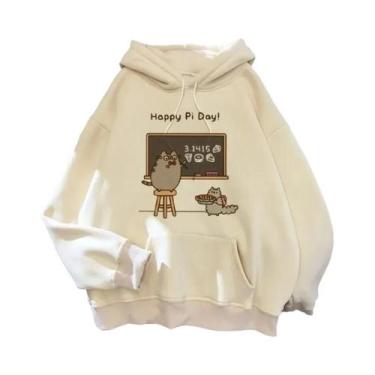 Imagem de Moletom Feminino Oversized Com Capuz De Gato Em Estilo Coreano Harajuk