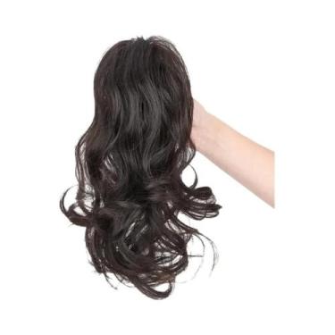 Imagem de Extensão De Rabo De Cavalo Curto Cacheado De 12 Polegadas Com Clipe, C