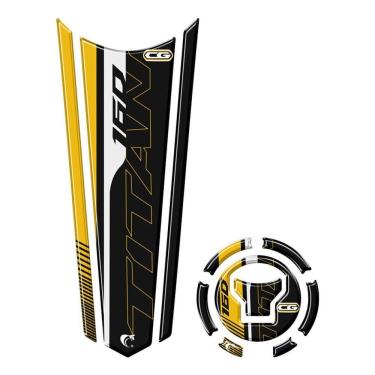 Imagem de Adesivo Protetor Tanque E Bocal Gravatona Honda Acima 2018 Amarelo