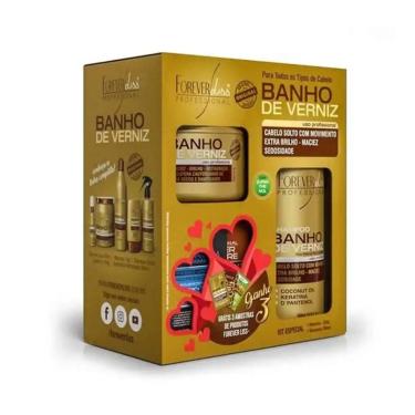 Imagem de Shampoo + Mascara Banho de Verniz Forever Lizz 500Gr
