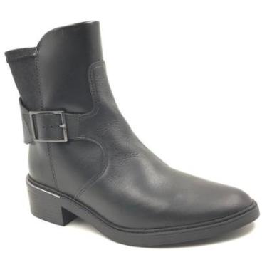 Imagem de Bota Comfortflex Cano Baixo Couro Preta 2369303-Feminino