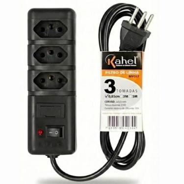 Imagem de Tomada Régua Universal De 10A - 3 Saídas Para Pontas De Extensão 3 Tom