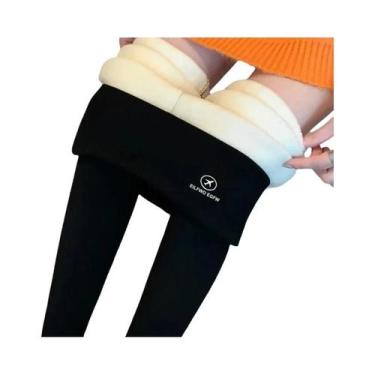 Imagem de Leggings Térmicas Femininas De Fleece, Calças Justas Casuais Quentes P
