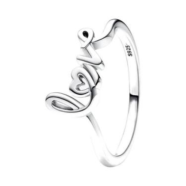 Imagem de Anel Feminino De Prata Esterlina 925 Com Pedra Rosa E Pérola Em Format