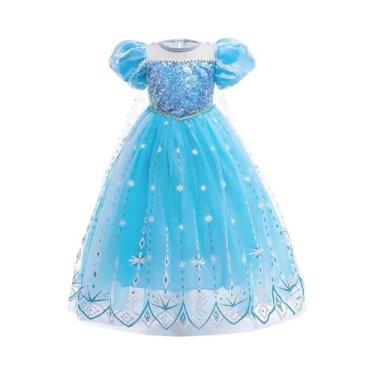 Imagem de Fantasia De Elsa Rainha Da Neve Para Meninas, Vestido De Princesa Com 