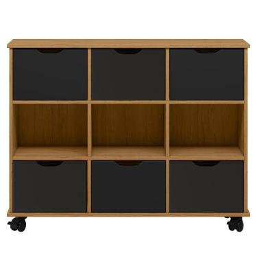 Imagem de Nicho Organizador 6 Gavetas Com Rodízios Freijó-preto - Qmovi