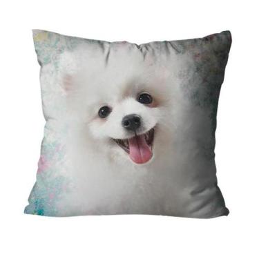 Imagem de Capa Para Almofada Mdecore Pets 45x45cm - Spitz Cinza