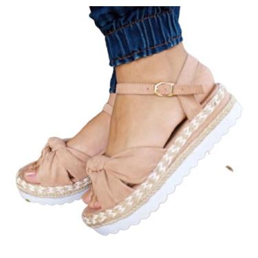 Imagem de Sandália Flatform com Fivela - Philip Calçados, Nude, 37