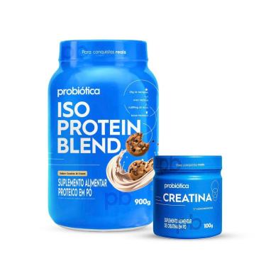 Imagem de Combo Iso Protein Blend Pote 900g, Creatina 100g - Probiótica-Unissex