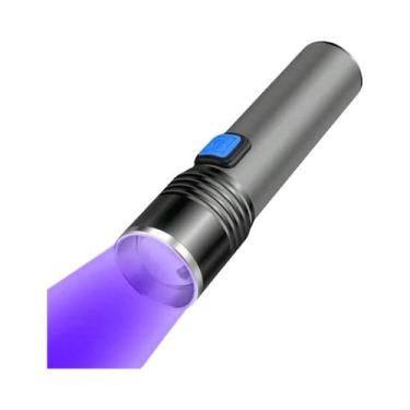 Imagem de Lanterna UV Recarregável USB-C 30W 395nm: Luz Negra Potente Para Detec