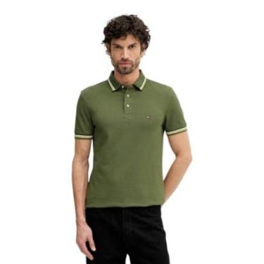 Imagem de Camisa Polo Tommy Hilfiger Tipped Slim Fit Azul Claro-Masculino
