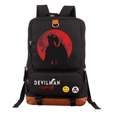 Imagem de Mochila escolar Devilmans Crybabys Anime Oxford 29x13x44cm - Yiweisai