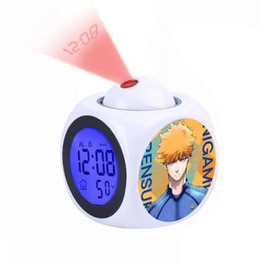 Imagem de Despertador digital LED Blues Locks Square 8x8x8cm - yiweisai