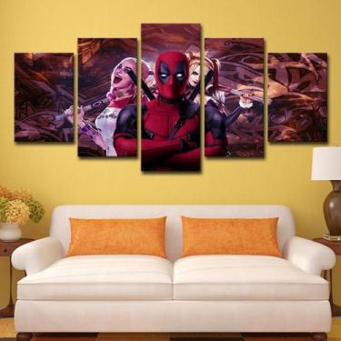Imagem de Pôster de decoração de parede de 5 painéis Deadpool Canvas 25x38cm - y