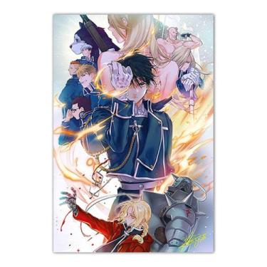 Imagem de Pôster Fullmetals Alchemists Anime Art 30x40cm em papel - yiweisai