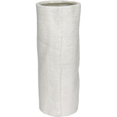 Imagem de VASO DECORATIVO ENFEITE CASA HOME&CO CERÂMICA 30x10x10cm MARFIM
