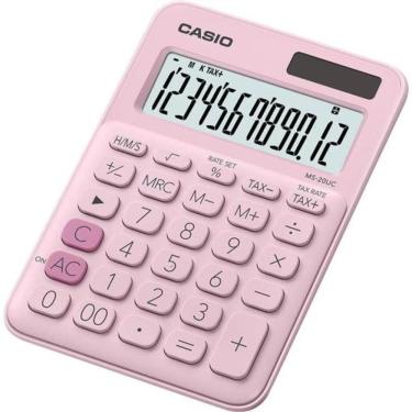 Imagem de Calculadora De Mesa Casio Ms20uc 12 Dígitos Rosa Claro