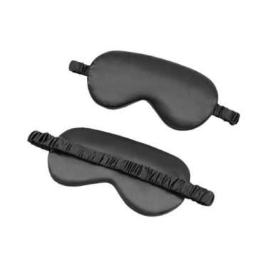 Imagem de Máscara De Olhos Portátil Feminina De Seda Sintética Para Viagem, Tapa