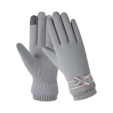 Imagem de Luvas Térmicas Impermeáveis Para Mulheres Com Tela Sensível Ao Toque, 