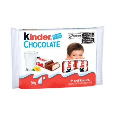 Imagem de Kinder Chocolate ao Leite 4 Unidades 50g