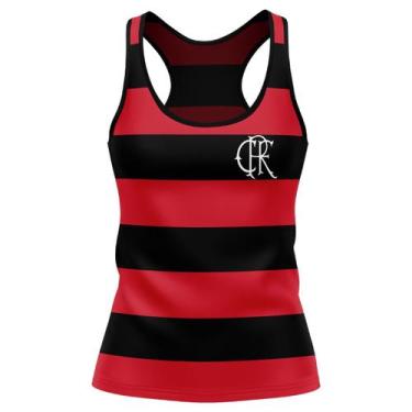 Imagem de Camisa Flamengo Regata Fla Tri Rubro-Negro - Feminina, P, Preto, Verme