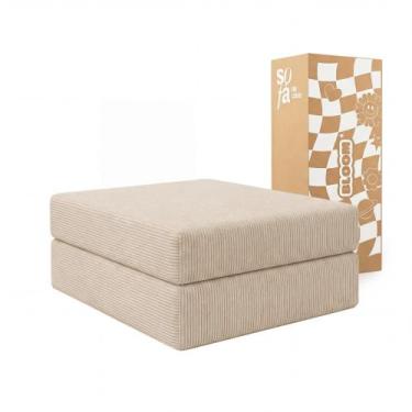Imagem de Futón Dobrável em Tecido Cotele - Converte em Colchão de Solteiro  Sof