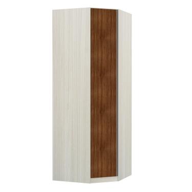 Imagem de Guarda Roupa De canto Prime 1 Porta MDP Legno Crema com Nogueira Dourado