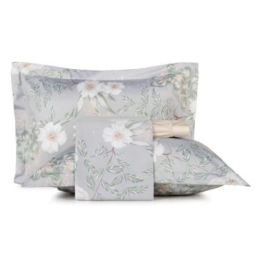 Imagem de Jogo De Cama Queen 4 Peças Altenburg Cetim 300 Fios Florescência