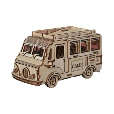Imagem de Quebra-Cabeça 3D De Madeira: Modelo De Caravana Estilo Viagem, Brinque