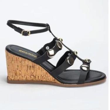 Imagem de Sandália Anabela Feminina Salto Cunha Confortável Elegante Lauraliza-Feminino