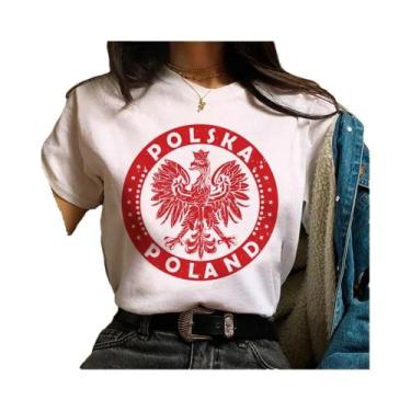 Imagem de Polski polski polski polka dot t-shirt, unisex manga curta top, presen