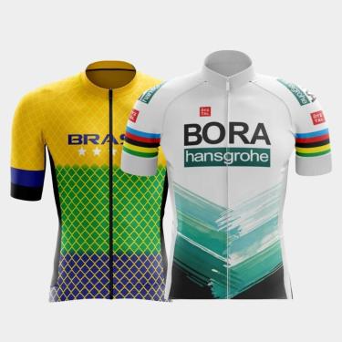 Imagem de Combo 2 Camisas Premium de Ciclismo Masculinas Manga Curta Respirável Proteção Uv-Masculino