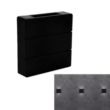 Imagem de Kit 6 Arandela Led Taschibra Bivolt Pilar Preto 6w 3000/6500, 127v/220