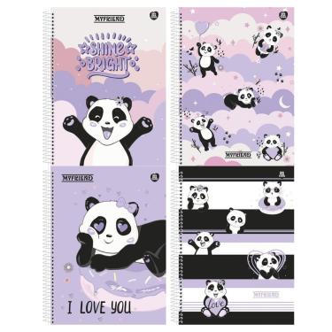 Imagem de Caderno Espiral Capa Dura São Domingos My Friend Animativa com 80 Folhas Pautadas 56G-M² Formato 200X275MM 1 Matéria