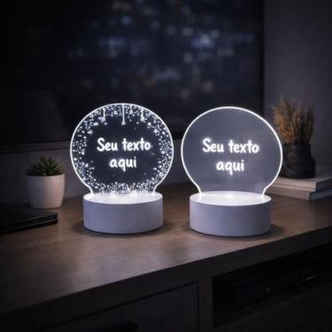 Imagem de Luminária de Escrever c/ LED Branco Frio Círculo Acrílico - Top Util, 