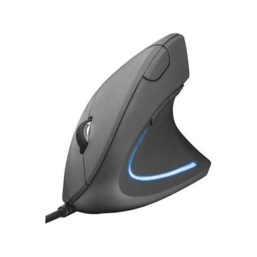 Imagem de Mouse Trust Vertical Ergonômico Verto, LED Azul, 6 Botões - 22885
