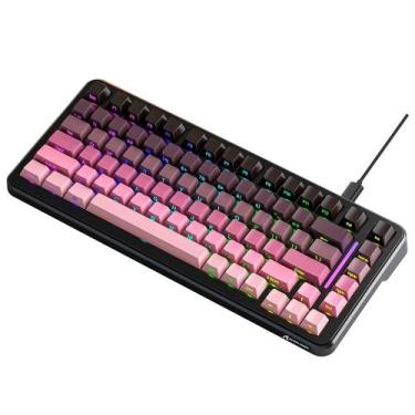 Imagem de Teclado Mecânico Gamer Attack Shark M86, 75% Compacto, RGB, Blackberry