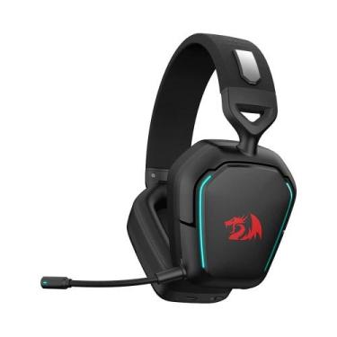 Imagem de Headset Gamer Sem Fio Redragon Mira 7.1, Bluetooth e 2.4GHz, RGB, Pret
