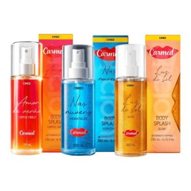Imagem de Kit 3 Body Splash Carmed Edição Limitada Perfume Corporal E Cabelos