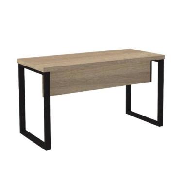 Imagem de Mesa Secretaria Pe40 134X60 Pe Tubular Naturale E Preto - Pandin